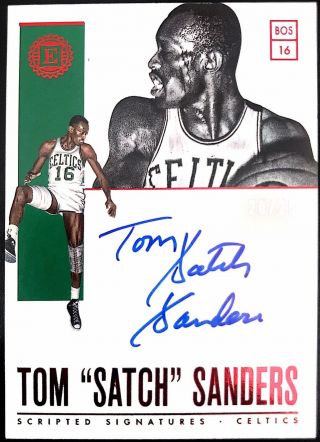 Tom “satch” Sanders 2018 - 19 Panini Encased On Card Autograph Auto 20/25 Celtics