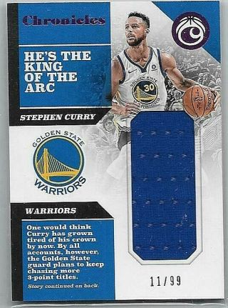 Stephen Curry 2017 - 18 Panini Chronicles Game Jersey /99