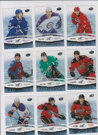 11 14/15 Ud Ice Ice Premiers Rookies A Lowry S Percy M Ferland,  All Nrmt