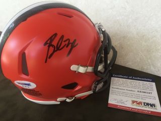 Baker Mayfield Signed Autographed Cleveland Browns Mini Helmet W/psa/dna