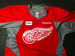 Ccm Reebok Edge 3.  0 Nhl Detroit Red Wings Pro Stock Jersey Made Canada L Xl