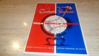 1964 World Series Program - York Yankees @ St.  Louis Cardinals - Nr - Mt