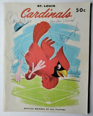 1958 St Louis Cardinals Yearbook Signed Stan Musial Jack Buck Joe Garagiola,  3
