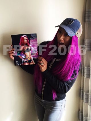 WWE SASHA BANKS HAND SIGNED AUTOGRAPHED 8X10 PHOTO WITH EXACT PIC PROOF & 53 2