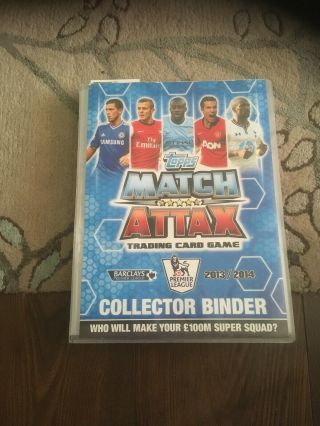 Match Attax 2013/14 Incomplete Binder With 10 Cards Missing And 5 Ltd Edt