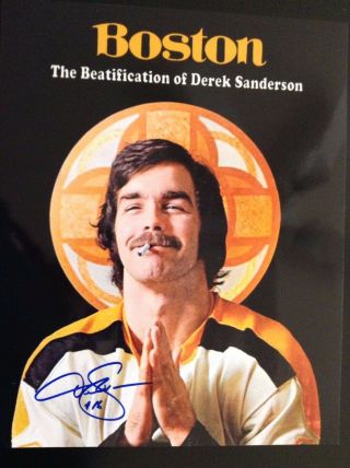 Derek Sanderson Autographed 8 X 10 Photo With C.  O.  A.