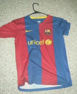 FC Barcelona Nike Jersey Ronaldinho 10 Boys Large NWOT 3