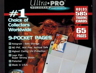 4x 65 - Pages Packs Ultra Pro Hologram Series 9 - Pocket Page (total 260 Pages)