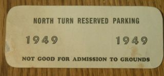 1949 Indianapolis 500 Motor Speedway Return Check Ticket Reserved Seating Racing 2
