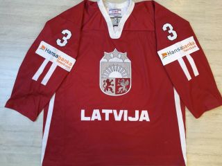 2008 Women Tackla Iihf Latvia Latvija Game Worn Ice Hockey Jersey Shirt Xxl 3