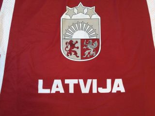 2008 Women TACKLA IIHF Latvia Latvija Game Worn Ice Hockey Jersey Shirt XXL 3 3