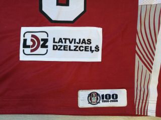 2008 Women TACKLA IIHF Latvia Latvija Game Worn Ice Hockey Jersey Shirt XXL 3 8