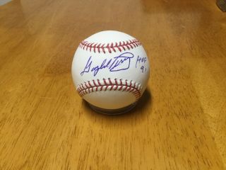 Gaylord Perry Autographed Mlb Baseball Signed Inscribed Hof 91