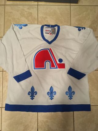 Rare Vtg 90’s Ccm Nhl Quebec Nordiques Hockey Jersey Size Xxl