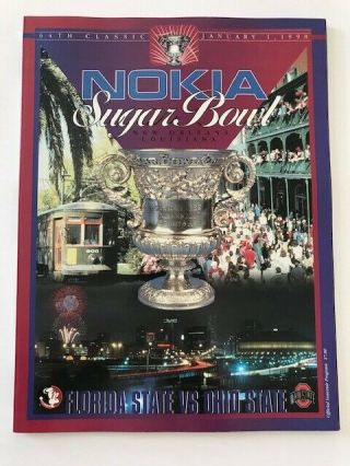 1997 Nokia Sugar Bowl Game Day Program Florida State Vs.  Ohio State -