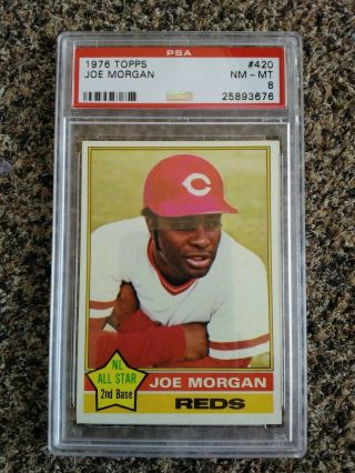 Joe Morgan 1976 Topps 420 Psa 8 Nm - Mt Hof Reds Astros Giants Phillies A 