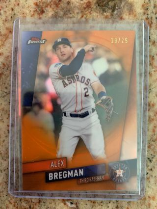 Alex Bregman 2019 Topps Finest Orange Refractor /25 92 Astros