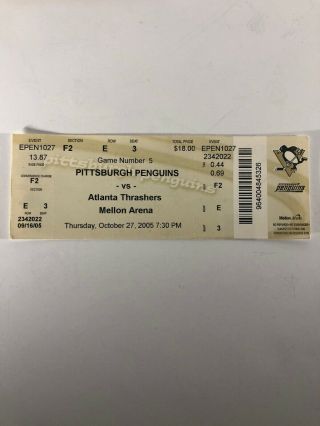 Mario Lemieux Last 5 Point Game Ticket Stub Pittsburgh Penguins
