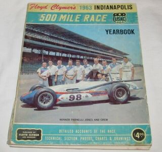 Vintage 1963 Indy 500 Yearbook Floyd Clymer 