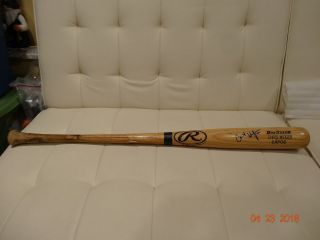 Chris Widger Game Bat Montreal Expos Signed Autograph Rawlings Big Stick