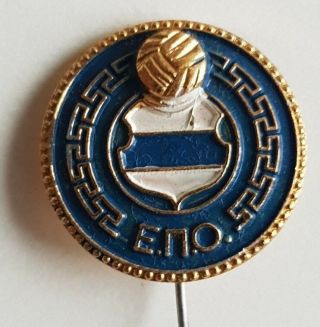 Greek Greece Soccer Federation Football Association Pin Badge Vintage Old