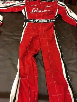 Mario Andretti Driving Exp.  Racing Suits,  Med. ,  Great Cond.  Man Cave