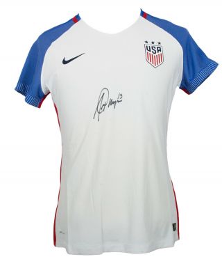 Alex Morgan Signed Nike Authentic Usa Blue White Soccer Jersey Large Jsa