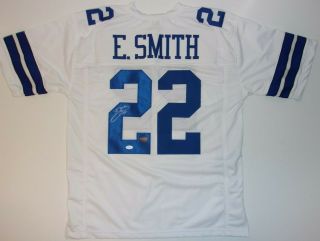 Emmitt Smith Hof Dallas Cowboys Auto Autographed Signed Football Jersey Jsa Cert