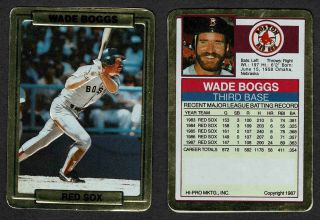 1987 Action Packed Baseball Promo/test,  Boston Red Sox Wade Boggs.