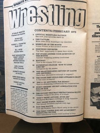 Sports Review Wrestling February 1979.  Fiery Vixens Apartment Wrestling 2