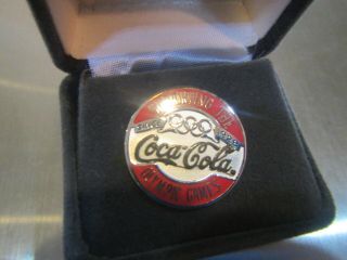 Vintage Rare Coca Cola Coke Sterling Silver Olympic Pin