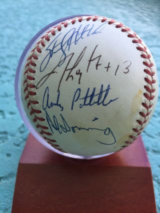 York Yankees 1990s Team Signed Baseball 14 Signatures Derek Jeter Autograph 3