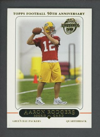2005 Topps 50th 431 Aaron Rodgers Packers Rc Rookie