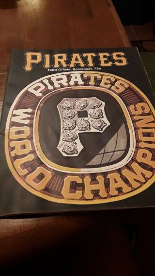 1980 Pittsburgh Pirates Scorebook 1979 World Series Champions Willie Stargell