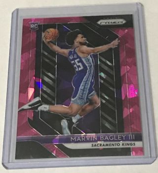 2018 - 19 Panini Prizm Pink Ice Silver Marvin Bagley Iii Rc Sp Rare Kings 181