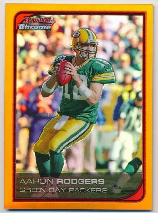 Aaron Rodgers 201 2006 Bowman Chrome Orange Refractor 20/25 Packers