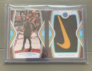 2018 - 19 Panini Opulence Finals Booklet Nike Swoosh Patch Tristan Thompson 1/1