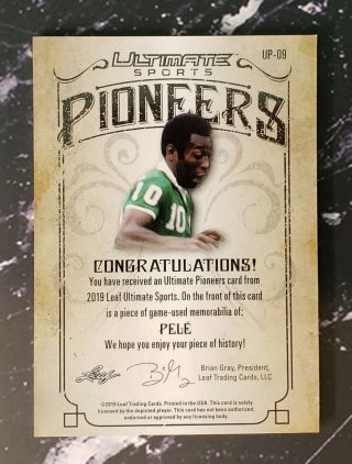 2019 Leaf Ultimate Sports PIONEERS Authentic Swatch GU Patch PELE 7/20 3
