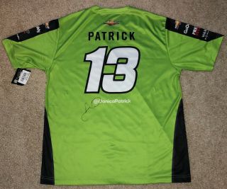 Danica Patrick Signed 2018 Indy 500 T Shirt Team Jersey Go Daddy Indianapolis