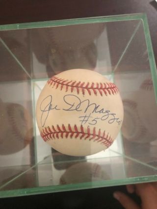 Joe Dimaggio Signed Autographed Yankees Baseball Hof Auto No
