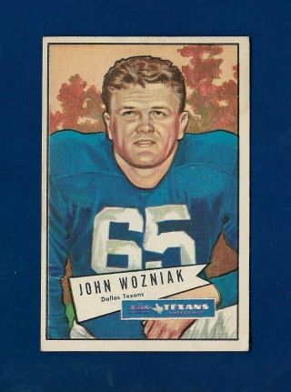 1952 Bowman Large 97 John Wozniak (vg - Ex) Dallas Texans