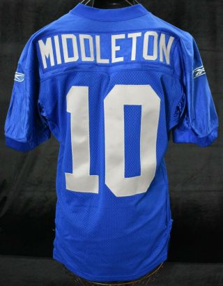 2005 B.  Middleton 10 Detroit Lions Game Worn Throwback Football Jersey Loa