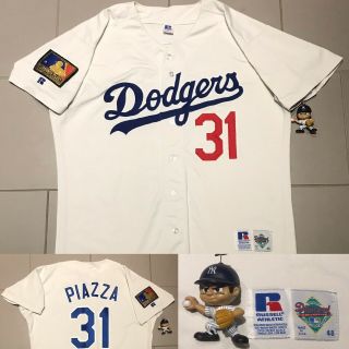 Authentic 1994 Mike Piazza Los Angeles Dodgers Jersey Russell Athletic Sz 48 Xl