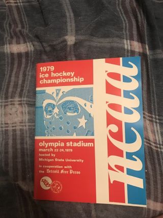 1979 Ncaa Hockey Championship Program Minnesota Golden Gophers North Dakota