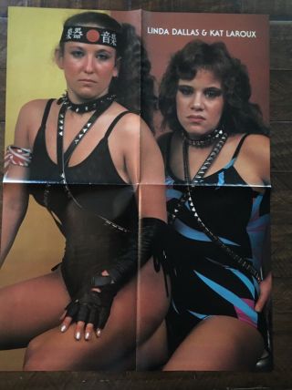 3 2 Sided Vintage GLOW Posters Gorgeous Ladies Of Wrestling WWF Divas Ivory 2