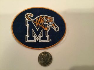 Memphis Tigers Vintage Iron On Embroidered Patch 3.  5 " X 3”