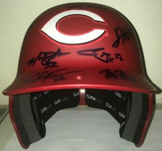 2019 Cincinnati Reds Team Signed Autographed Batting Helmet W/proof Votto,  Suarez