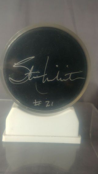 Stan Mikita 21 Chicago Blackhawks Autographed Signed Puck In Display Case
