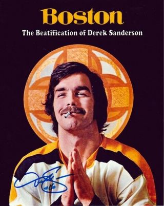 Derek Sanderson Autographed Boston Bruins 8x10 Photo