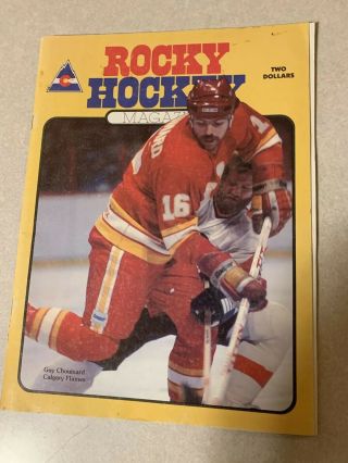 1981 - 82 NHL Colorado Rockies Rocky Hockey Program Calgary Media Guide LAST GAME 2